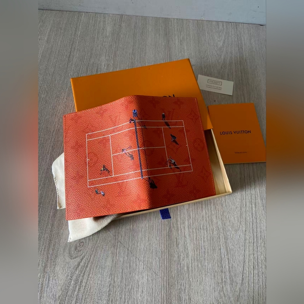 Louis Vuitton Orange Tennis Court Passport Cover - Picture 4 of 7